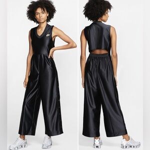 Nike Jumpsuit Womens Small Black Glam Dunk One Piece Athleisure Sporty Outfit